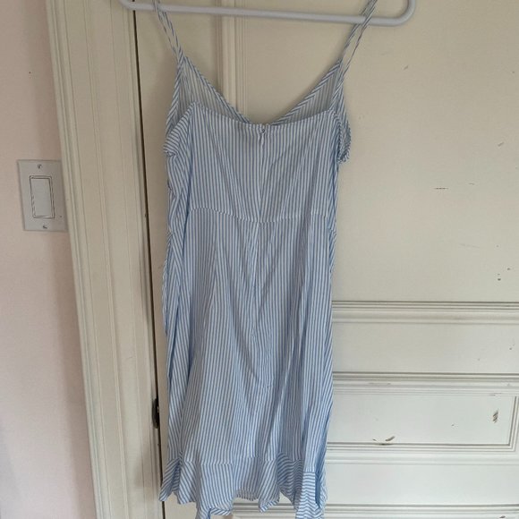 Blue and White Pinstriped Sundress - Picture 3 of 4
